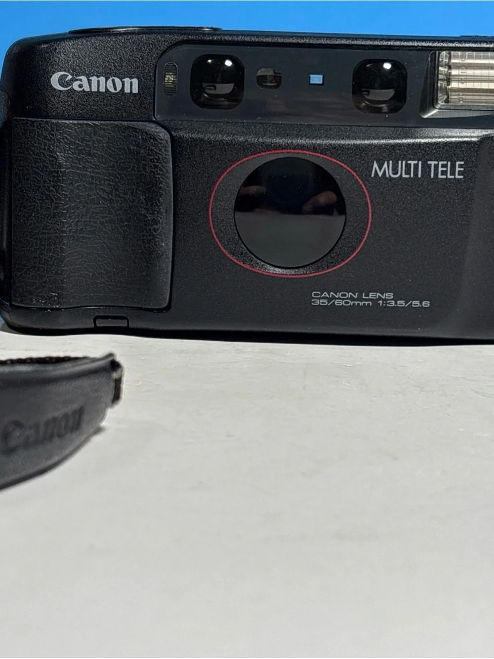 Canon SURE SHOT MULTI TELE Point & Shoot 35mm Film Camera Excellent, No Battery
